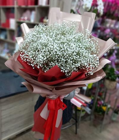 Букет цветов из: Гипсофила в Новорождественской
