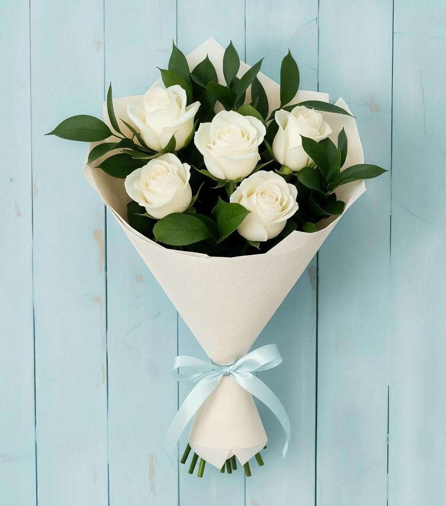 Букет цветов из: Розы в Новорождественской