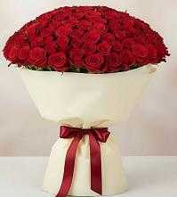Букет 101 Красная роза Милано в Новорождественской