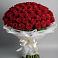 Букет 101 Красная роза Блэк Мэджик в Новорождественской