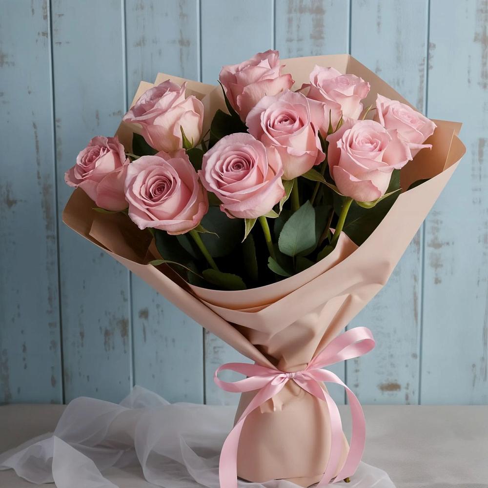 Букет цветов из: Розы в Новорождественской