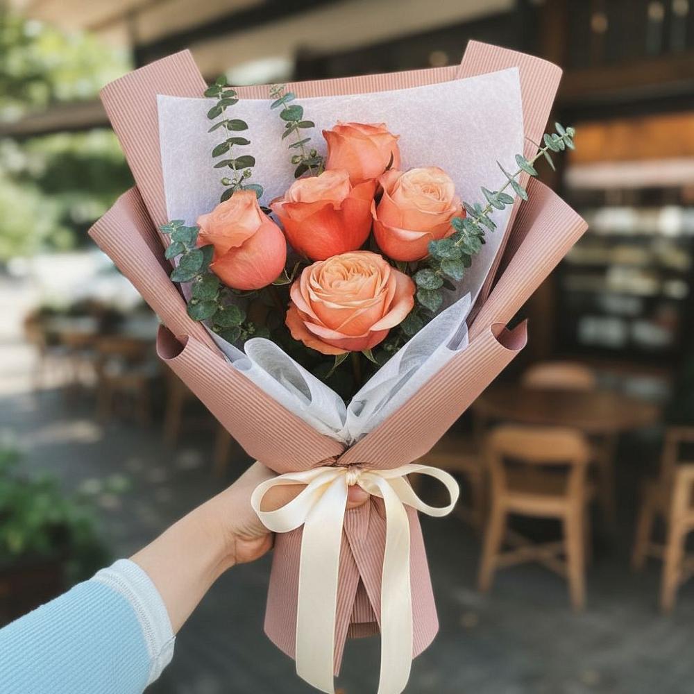 Букет цветов из: Розы в Новорождественской