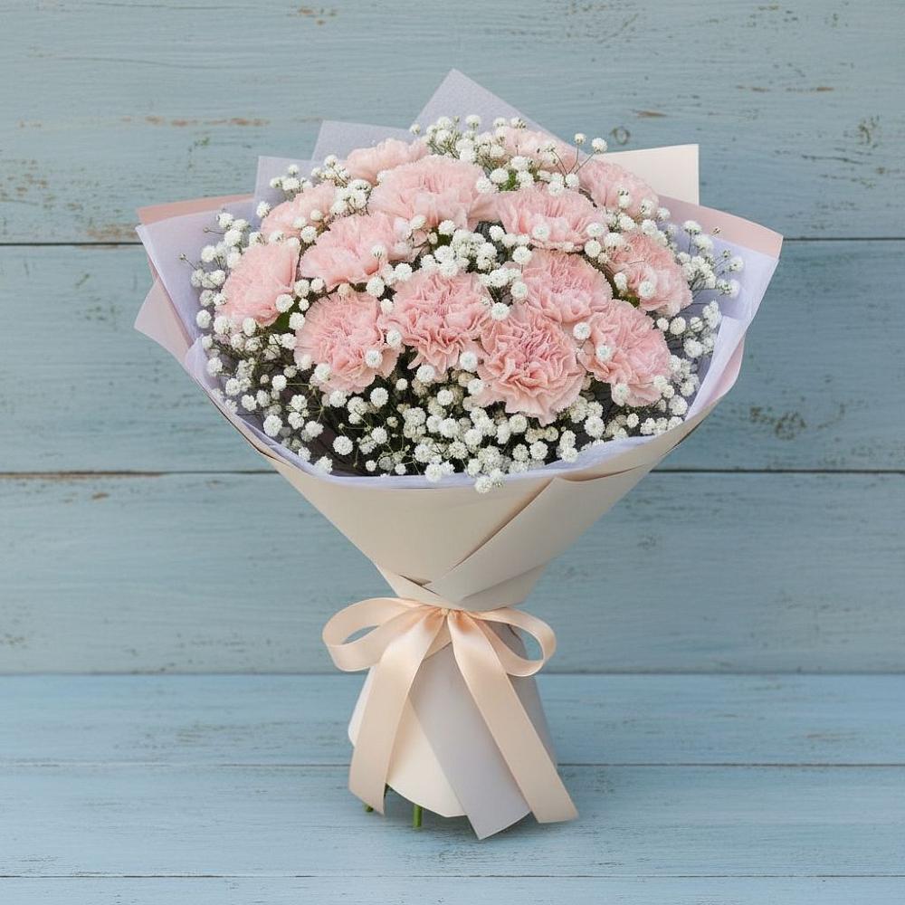 Букет цветов из: Гвоздики в Новорождественской