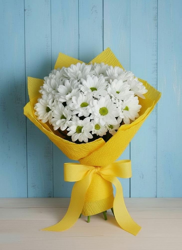 Букет цветов из: Хризантемы в Новорождественской