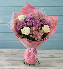 Букет цветов из:  Герберы в Новорождественской