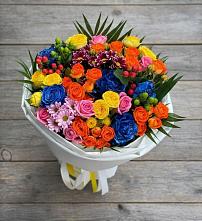 Букет цветов из:  Розы и Хризантемы в Новорождественской