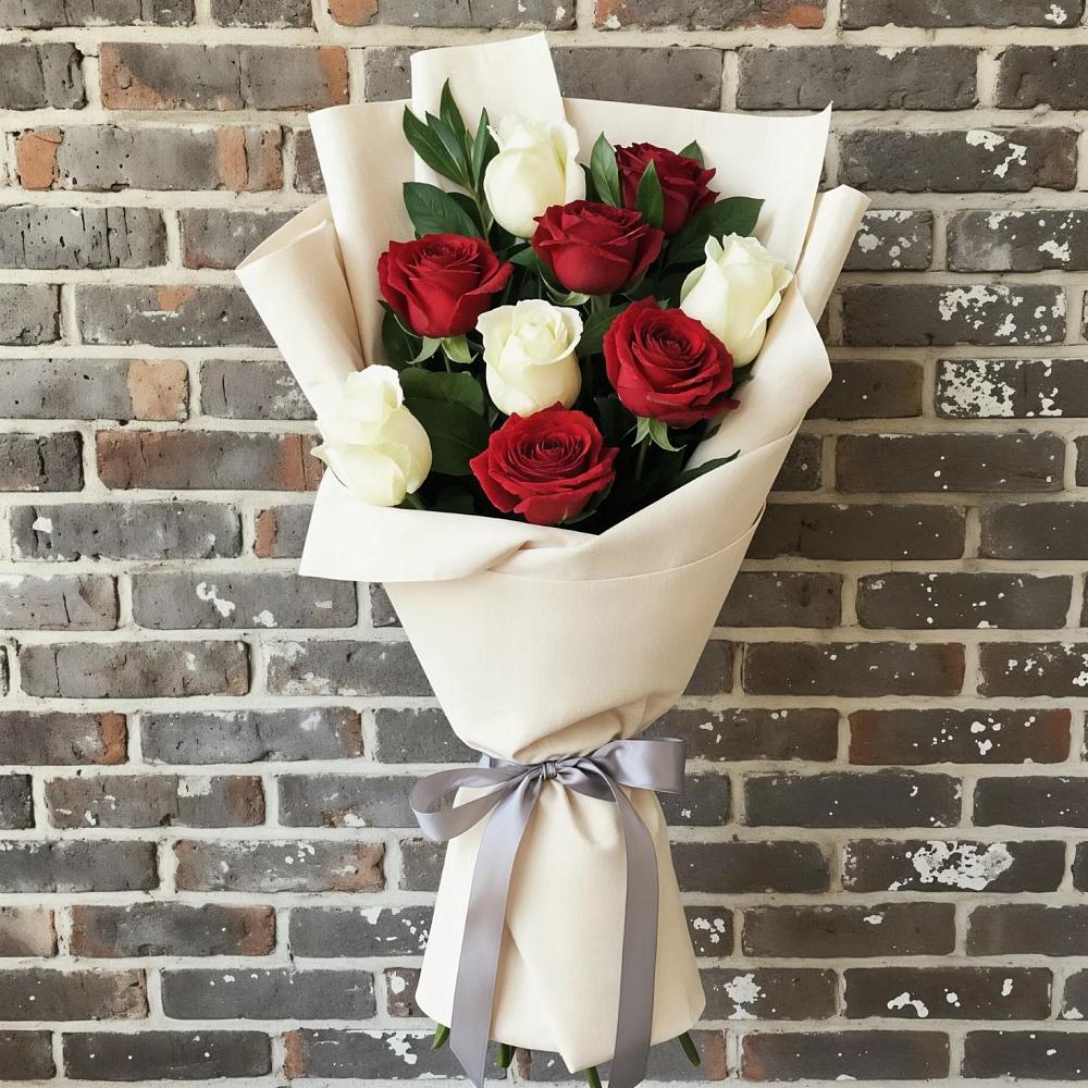 Букет цветов из: Розы в Новорождественской