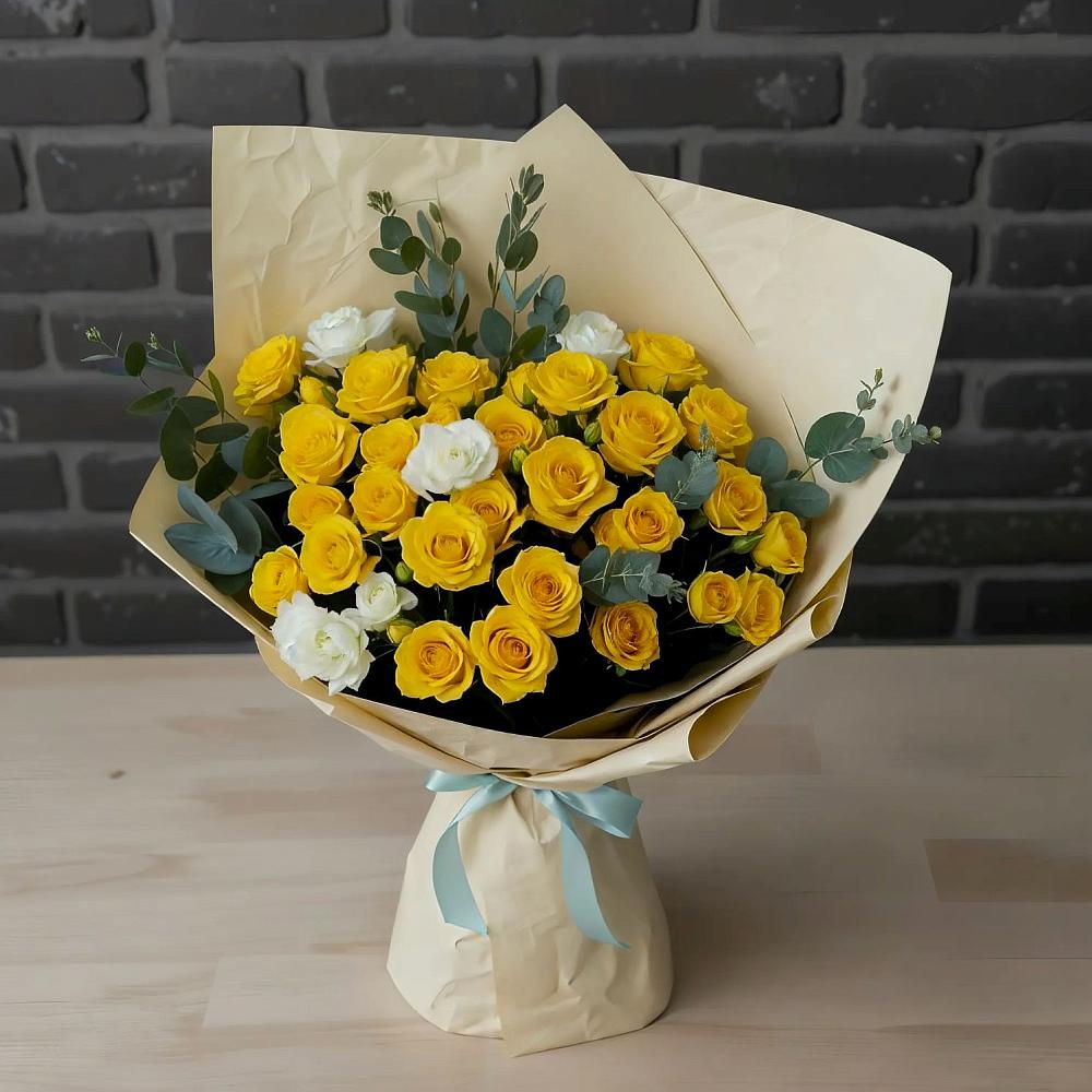 Букет цветов из: Розы в Новорождественской