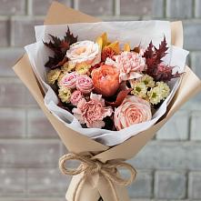 Букет цветов из:  Гвоздики, Хризантемы и Розы #REPLACE_PRED# Новорождественской