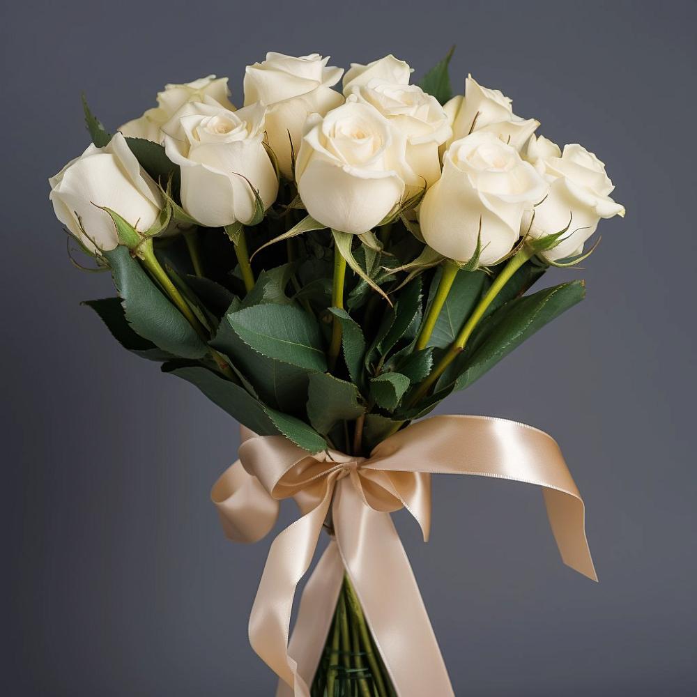 Букет 11 Белых роз в Новорождественской