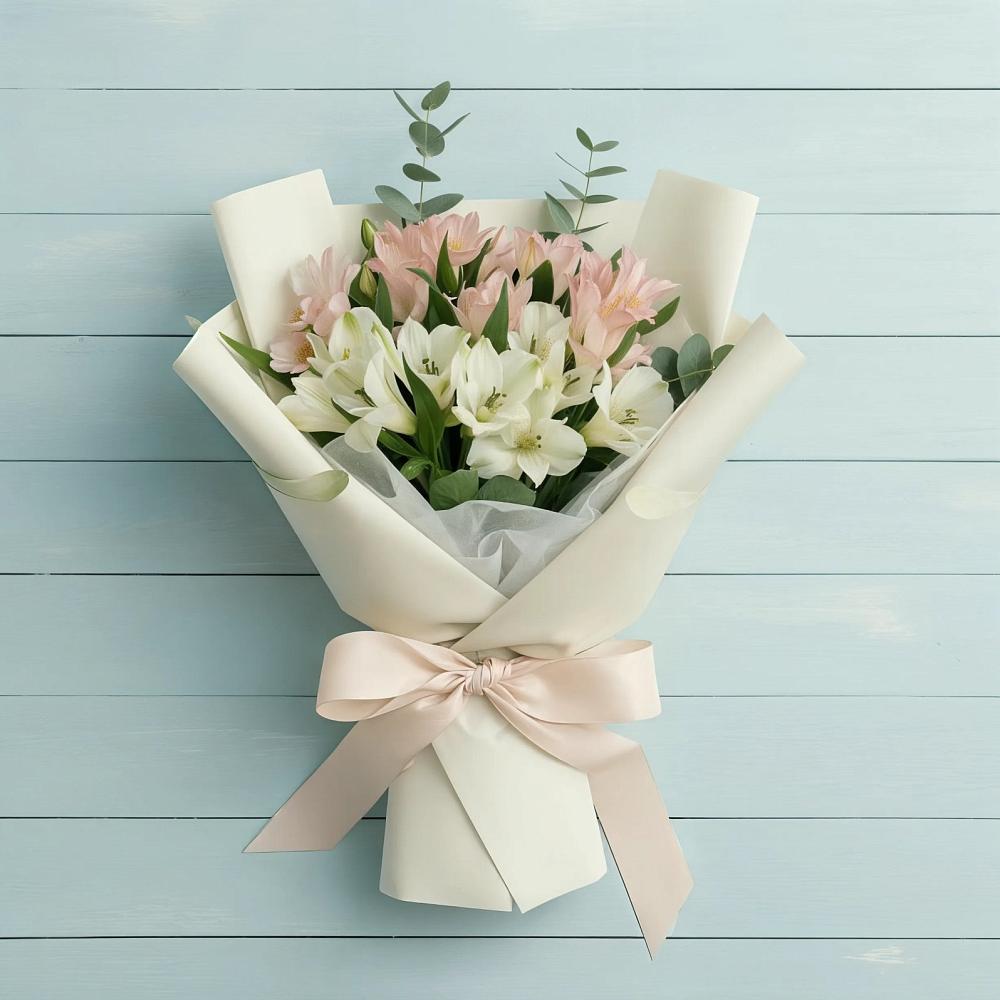 Букет цветов из: Альстромерии в Новорождественской