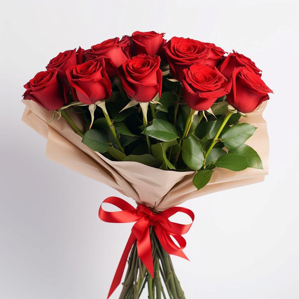 Букет 11 Красных роз Эдлесс Лав в Новорождественской